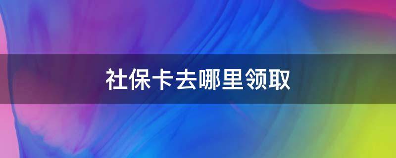 社保卡去哪里领取（办理好的社保卡去哪里领取）