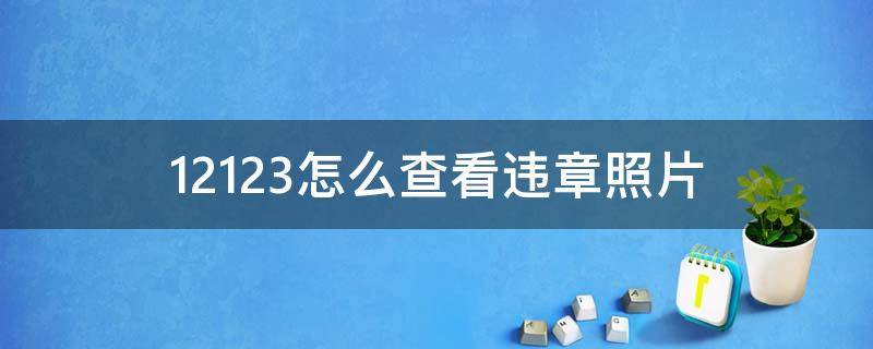 12123怎么查看违章照片 12123交管怎么查看违章照片