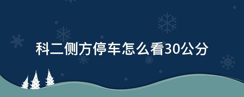 科二侧方停车怎么看30公分（考科二侧方停车怎样调30公分）