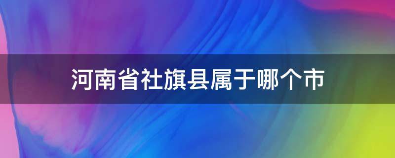 河南省社旗县属于哪个市（河南省社旗县属于哪个市管辖）