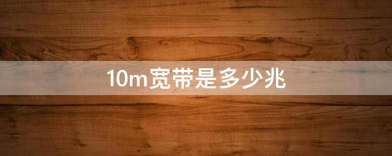 10m宽带是多少兆（10m宽带是多少兆流量）