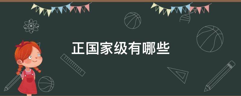 正国家级有哪些（正国家级有哪些职位）