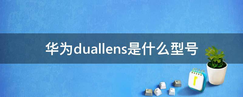 华为duallens是什么型号 华为duallens是什么型号1:2.2/26asph