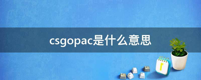 csgopac是什么意思（完美世界csgopac是什么意思）