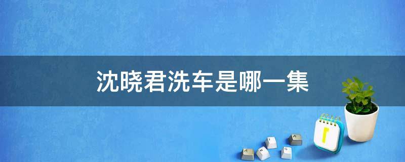 沈晓君洗车是哪一集 爱情不打烊沈晓君洗车是哪一集