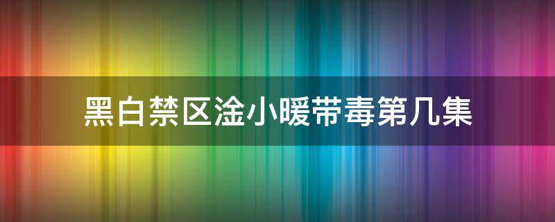 黑白禁区淦小暖带毒第几集 黑白禁区淦小暖携带毒品是第几集