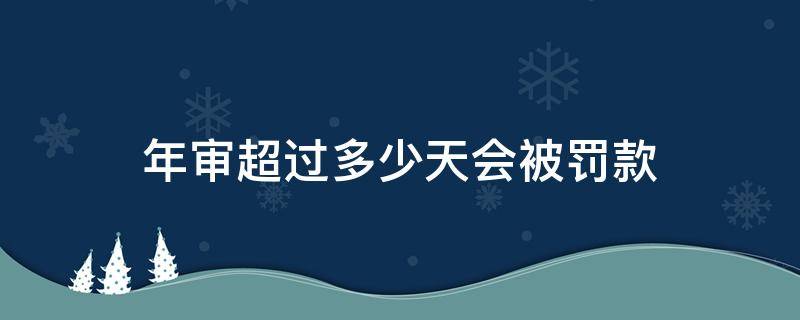 年审超过多少天会被罚款（年审超期多久不会被罚款）