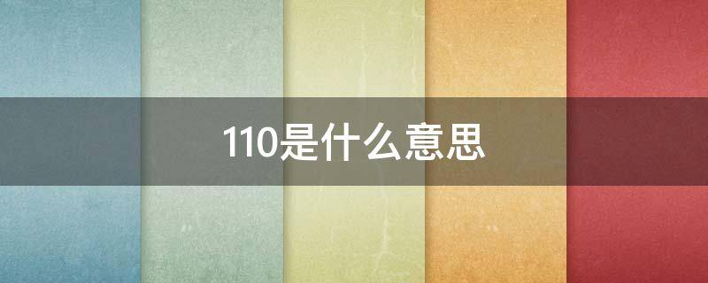 110是什么意思（119是什么意思）