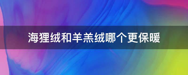 海狸绒和羊羔绒哪个更保暖（海狸绒和羊绒哪个好）