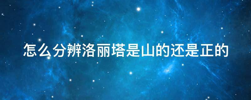 怎么分辨洛丽塔是山的还是正的（怎样辨别洛丽塔是山的还是正的）