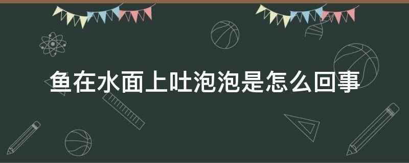 鱼在水面上吐泡泡是怎么回事 鱼在水中吐泡泡