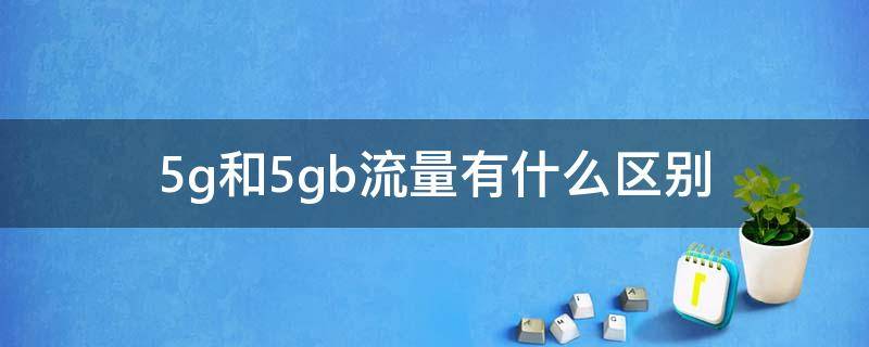 5g和5gb流量有什么区别 流量5gb和5g一样吗