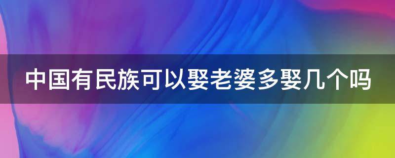 中国有民族可以娶老婆多娶几个吗（中国有民族可以娶老婆多娶几个吗视频）