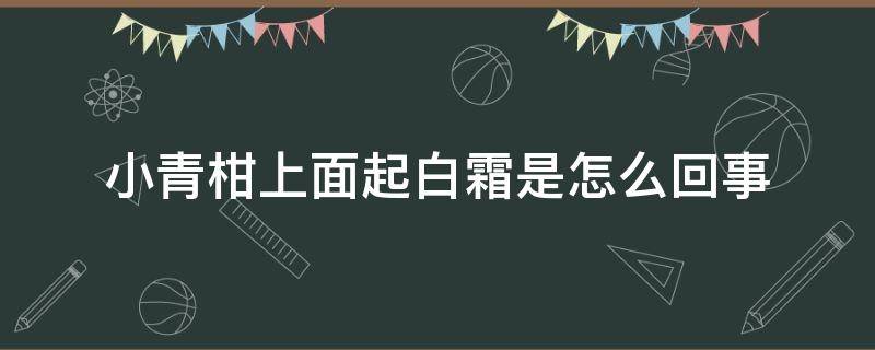 小青柑上面起白霜是怎么回事（小青柑怎么会有一层白霜）