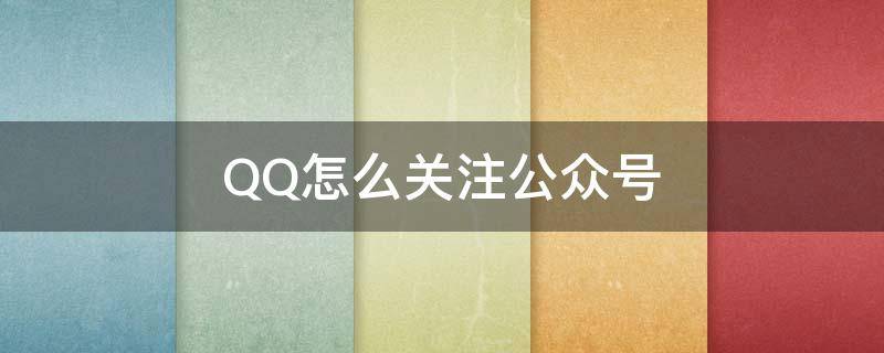 QQ怎么关注公众号 qq怎么关注公众号8.8.38