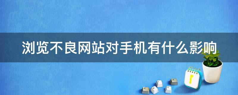 浏览不良网站对手机有什么影响（浏览不良网站对手机有什么影响呢）