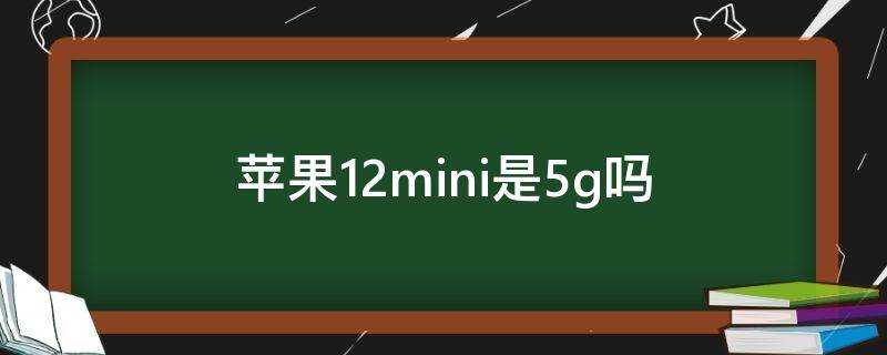 苹果12mini是5g吗（苹果12mini是真5g吗）