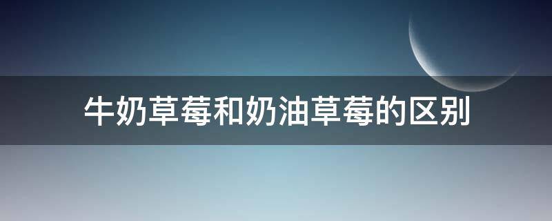 牛奶草莓和奶油草莓的区别 普通草莓与奶油草莓区别