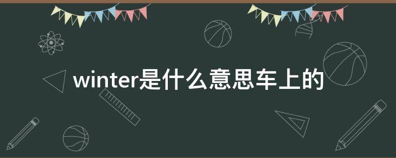 winter是什么意思车上的（车子上winter是什么意思）