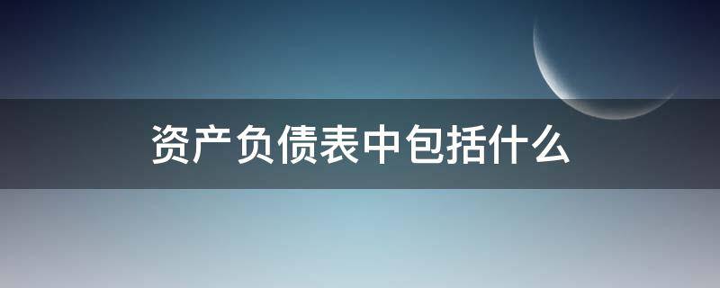 资产负债表中包括什么（资产负债表里负债包括哪些）