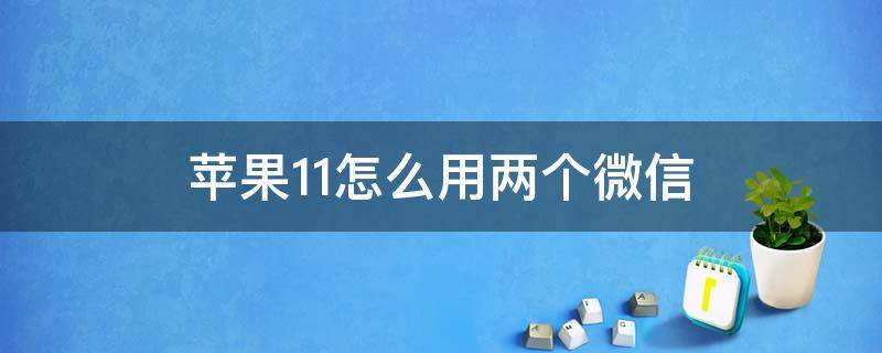 苹果11怎么用两个微信 苹果11怎么用两个微信号登录