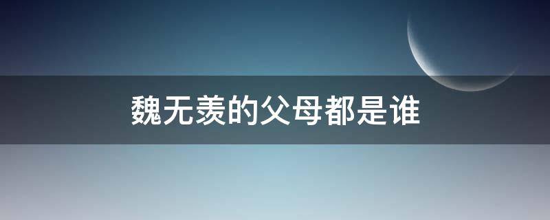 魏无羡的父母都是谁 魏无羡的父母叫什么名字