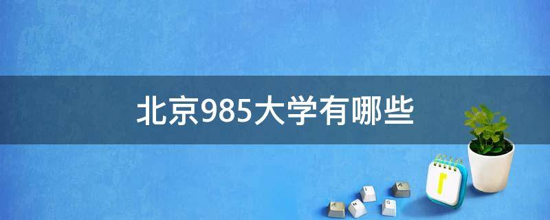 北京985大学有哪些（北京985大学有哪些大学排名）