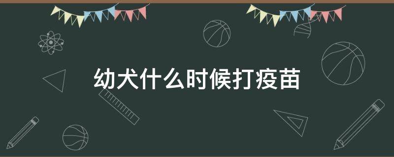 幼犬什么时候打疫苗 刚出生的幼犬什么时候打疫苗