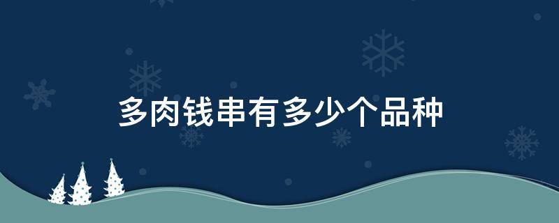 多肉钱串有多少个品种 钱串多肉有几种