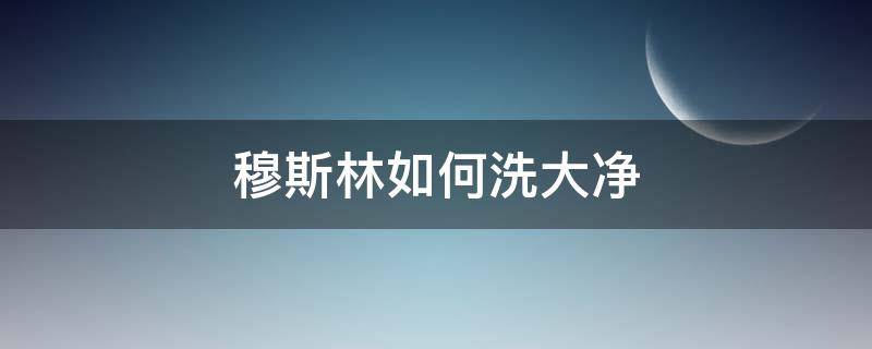 穆斯林如何洗大净（穆斯林如何洗大净男）