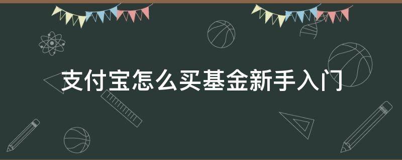 支付宝怎么买基金新手入门（新手怎么买支付宝基金?）