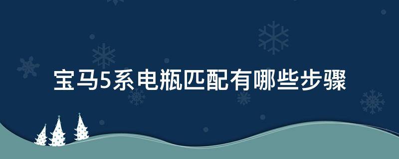 宝马5系电瓶匹配有哪些步骤 宝马5系断电匹配方法