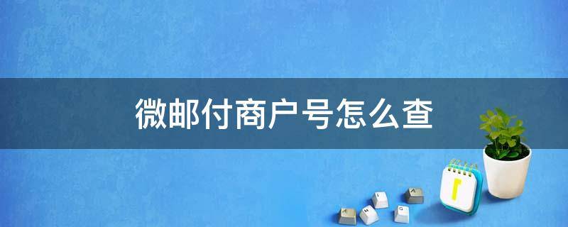 微邮付商户号怎么查 微邮付商户号怎么查询