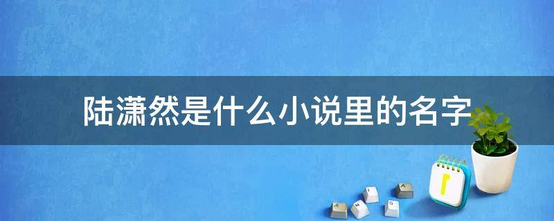 陆潇然是什么小说里的名字（陆萧然是哪本小说）