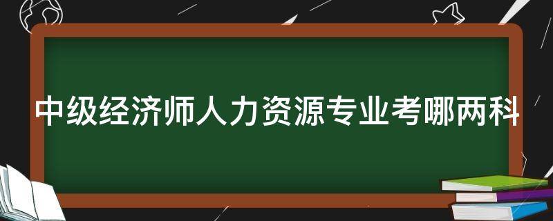 中级经济师人力资源专业考哪两科 中级经济师人力资源专业考几门