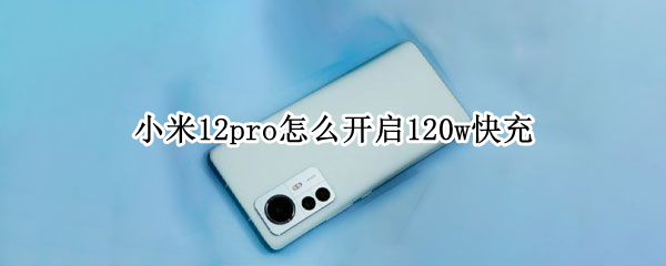 小米12pro怎么开启120w快充（小米10pro支持120w快充吗）