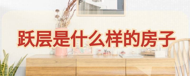 跃层是什么样的房子（跃层是什么样的房子图片）