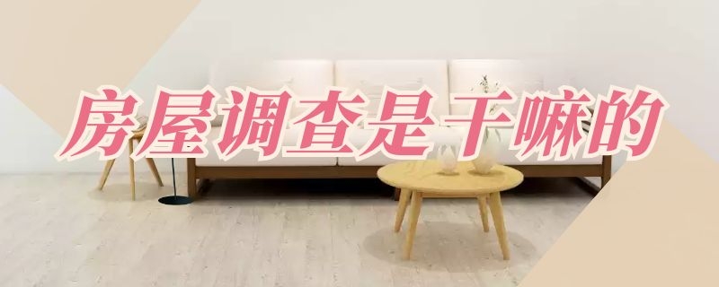 房屋调查是干嘛的（房屋调查是干嘛的工作）