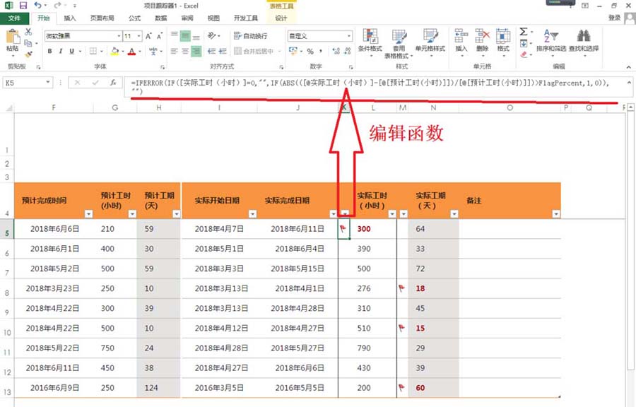 excel2013怎么制作项目跟踪器