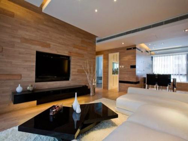 木质电视背景墙施工解析  让家居更清新自然