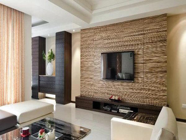 木质电视背景墙施工解析  让家居更清新自然