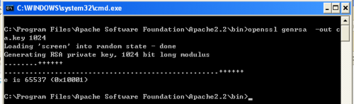 windows下Apache配置SSL安全连接