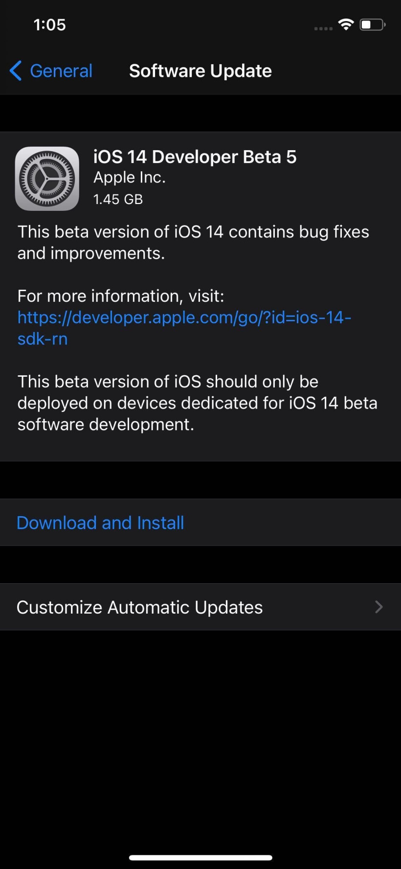 iOS14Beta5更新了什么内容（ios14.5beta5更新内容）