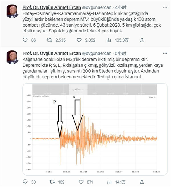 专家称土耳其地震威力约为130颗原子弹持续爆炸了43秒