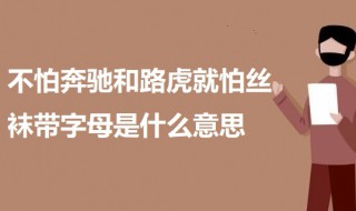 不怕奔驰和路虎就怕丝袜带字母是什么意思 不怕奔驰和路虎就怕丝袜带字母出自何处