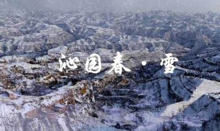 沁园春雪赏析 沁园春雪意象意境情感分析