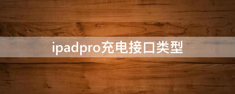 ipadpro充电接口类型