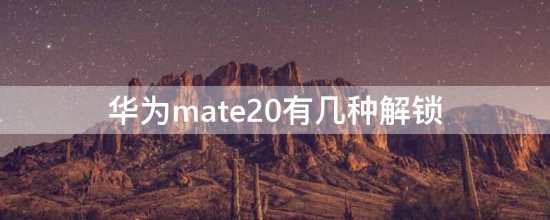 华为mate20有几种解锁（mate20 解锁）