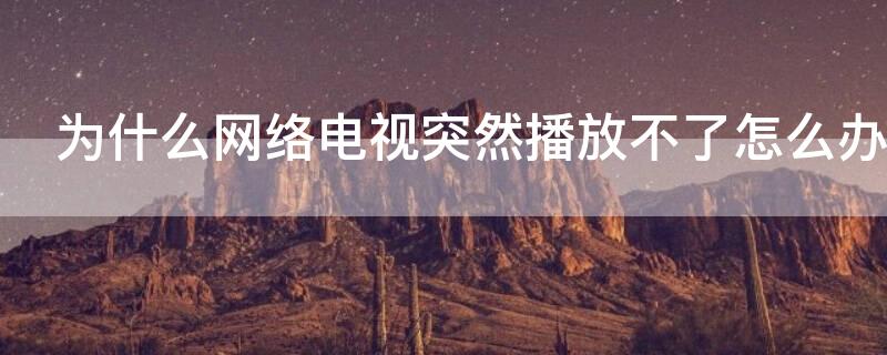 为什么网络电视突然播放不了怎么办 电视机网络正常但是播放不了电视