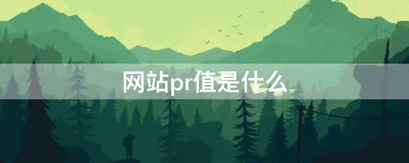 网站pr值是什么 网站pr值是什么情况